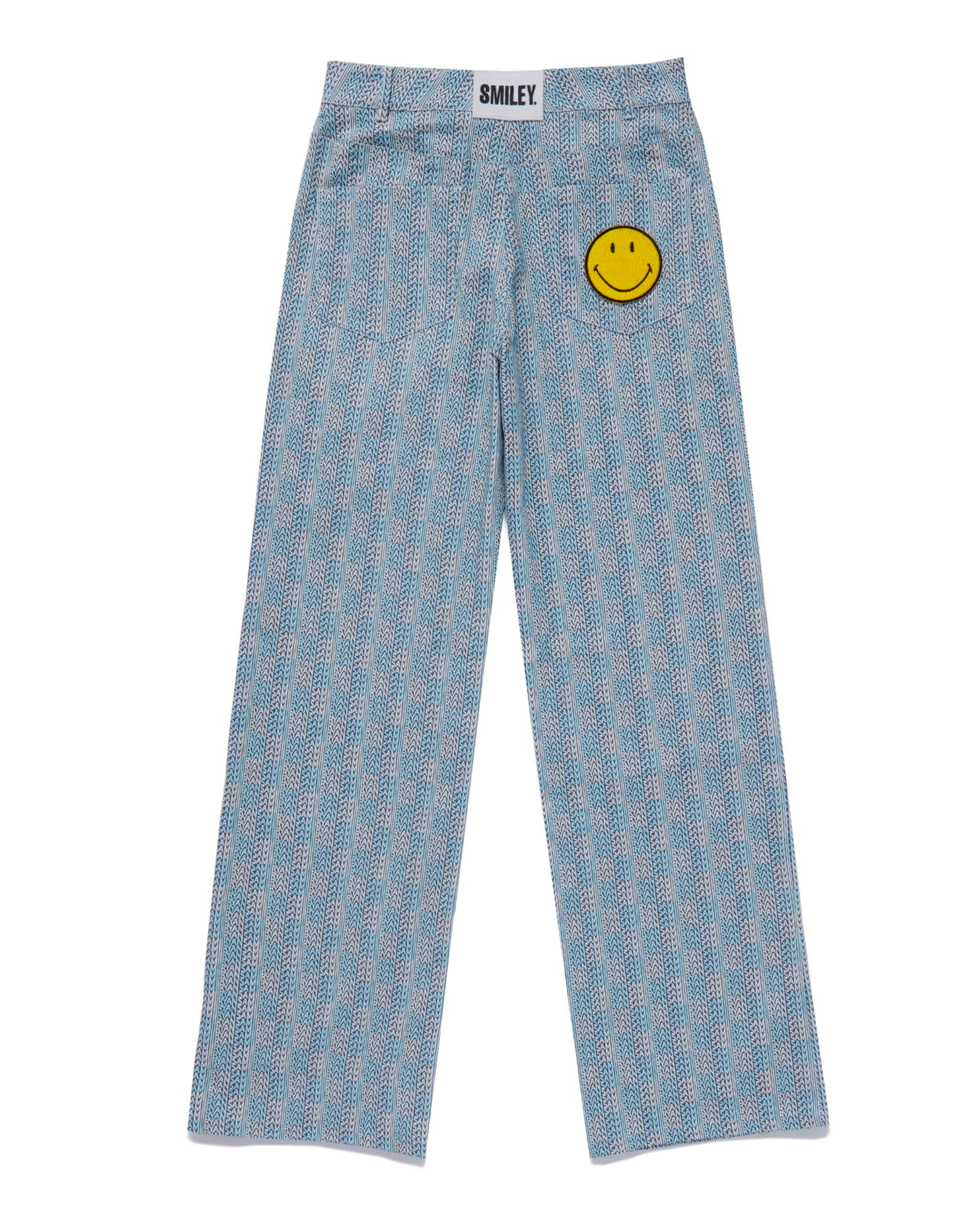 Pantaloni con logo a quadri Smiley®