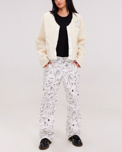 Veste sherpa gribouillis