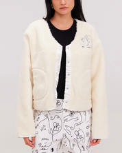 Veste sherpa gribouillis