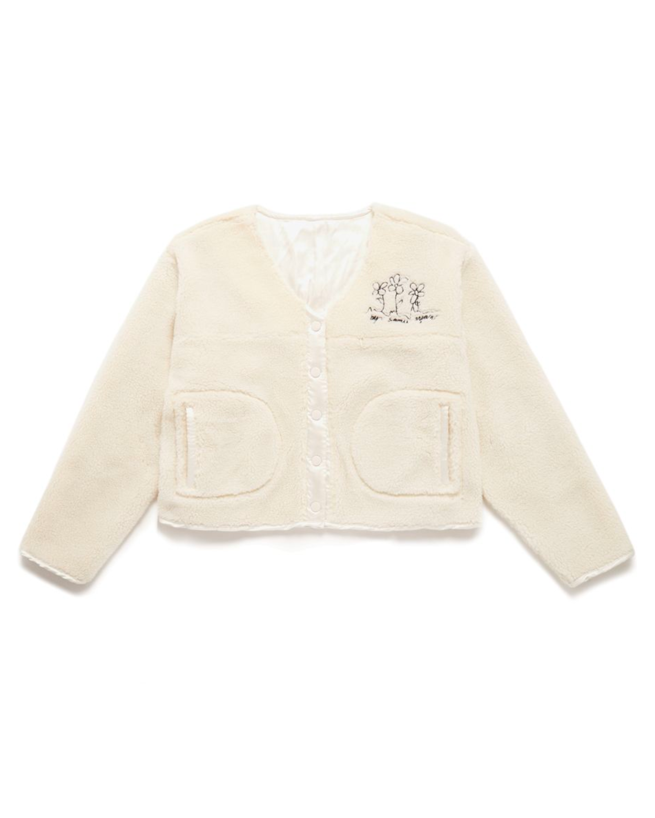 Veste sherpa gribouillis