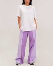Grape Contrast Wide Leg Pant