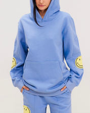 Sweat à capuche surdimensionné Smiley®, bleu