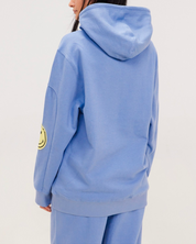 Sweat à capuche surdimensionné Smiley®, bleu