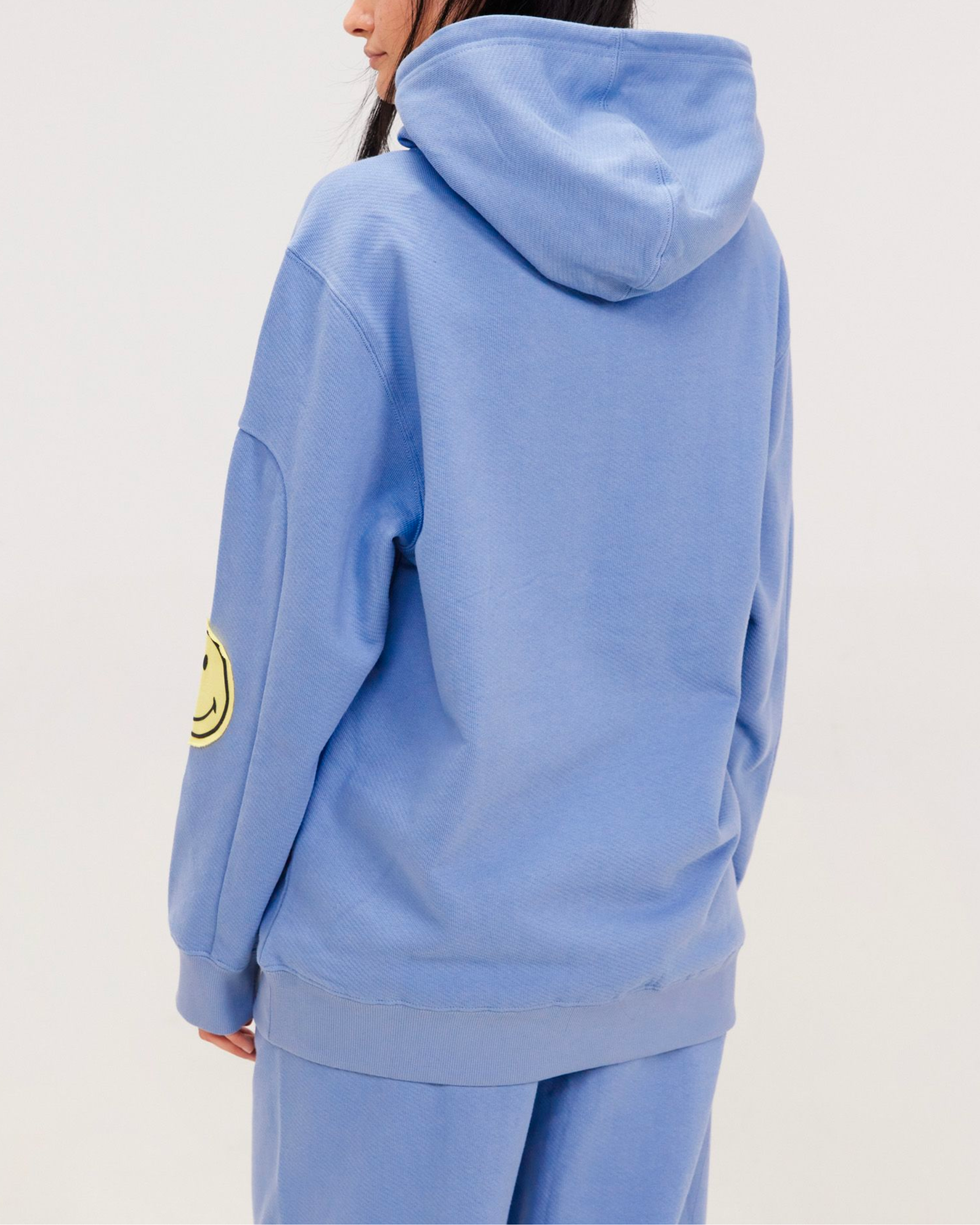 Sweat à capuche surdimensionné Smiley®, bleu