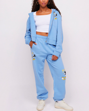 Sweat à capuche zippé Mickey Mouse peint