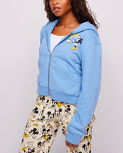 Sweat à capuche zippé Mickey Mouse peint