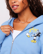 Sweat à capuche zippé Mickey Mouse peint