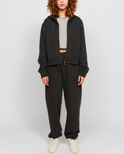 Pantalon de survêtement noir délavé à la pierre