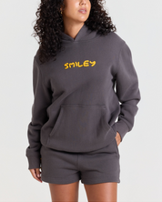 Smiley® Chenille Hoodie, Charcoal