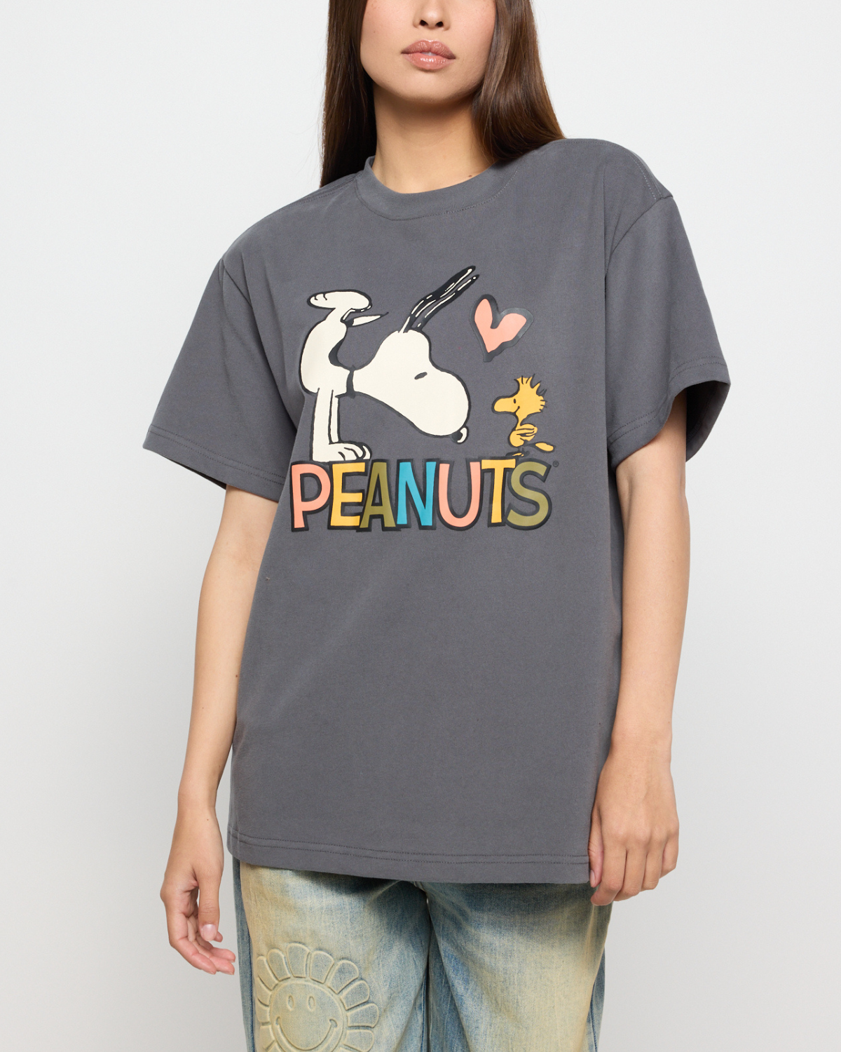 Peanuts Oversized Tee, Charcoal – Samii Ryan