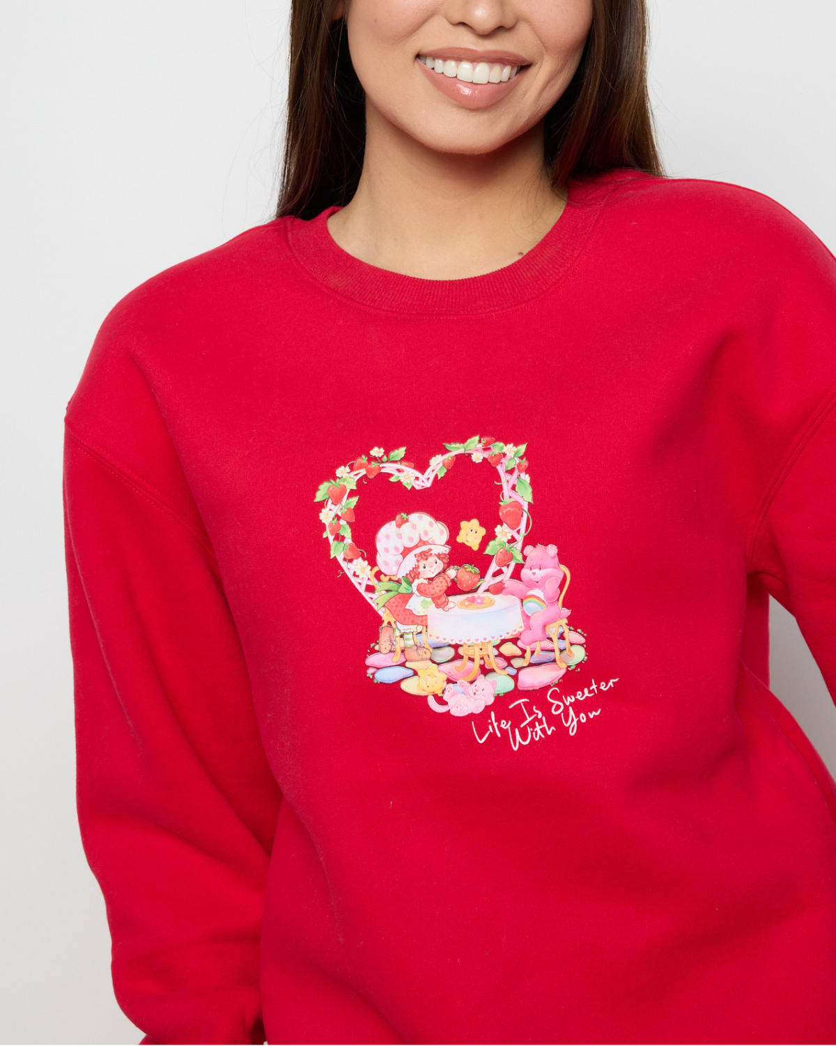 Life Is Sweet Crewneck, Red