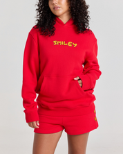 Smiley® Chenille Hoodie, Red