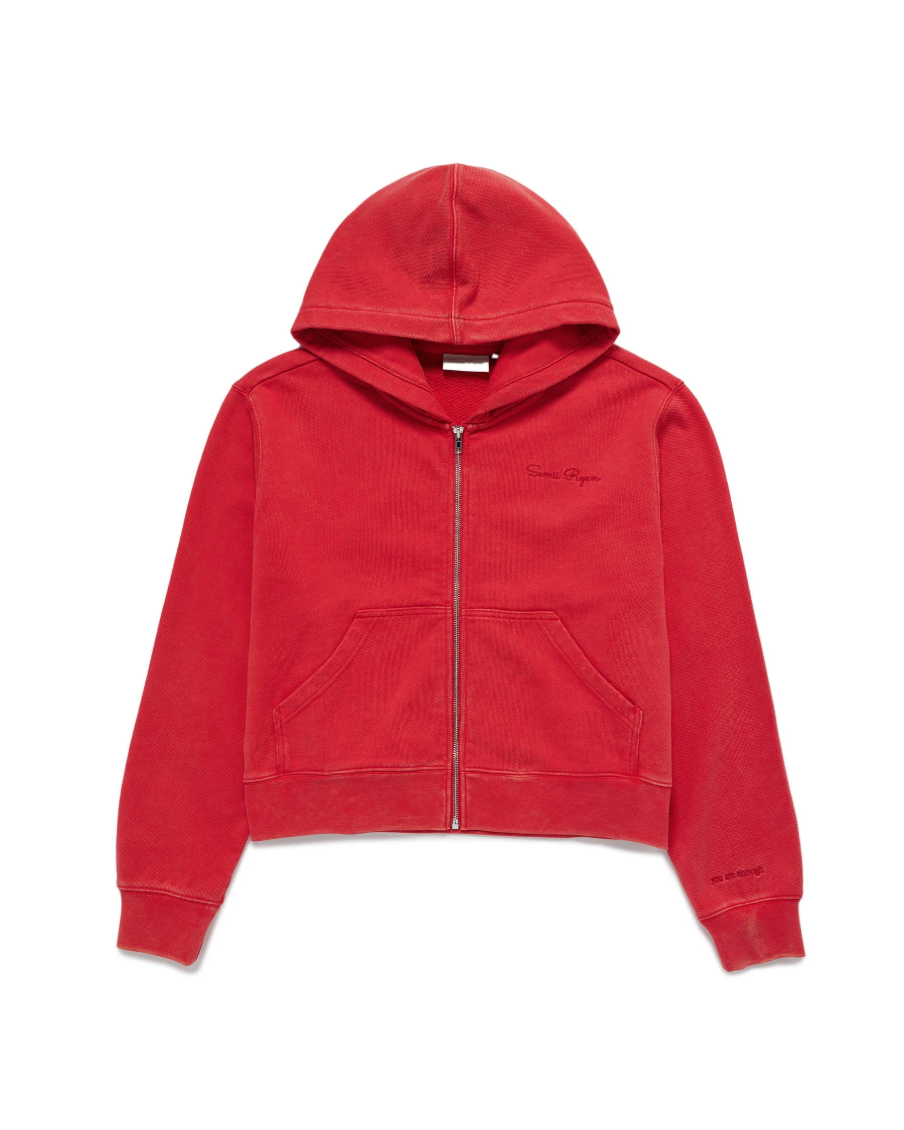 Cherry Washed Zip-Up Hoodie