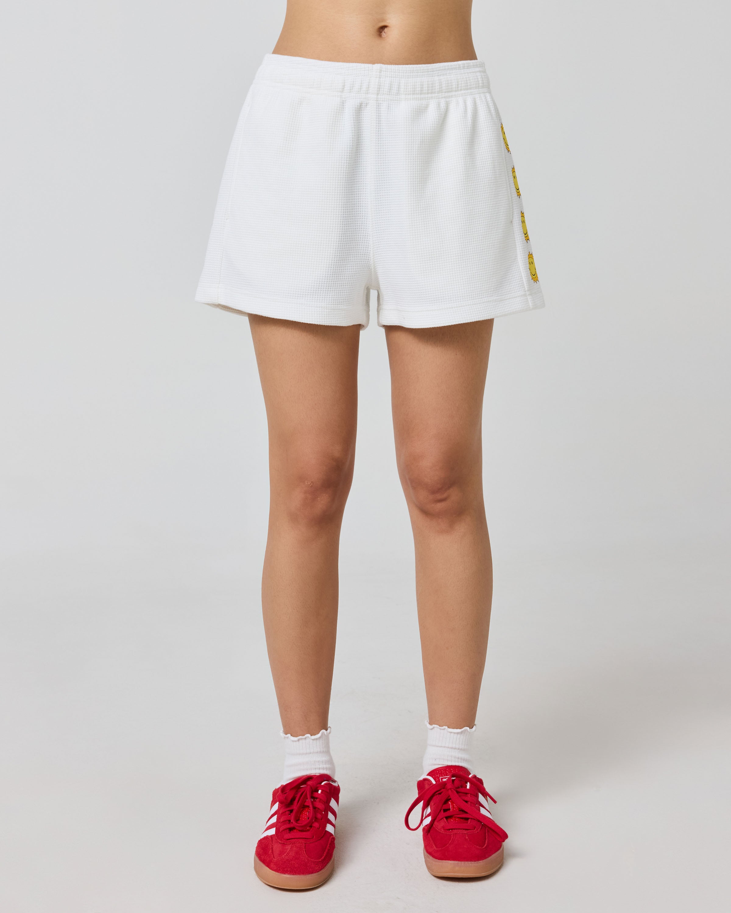 Sesame Street Spreads Joy Thermal Shorts, White