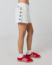 Sesame Street Spreads Joy Thermal Shorts, White