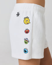 Sesame Street Spreads Joy Thermal Shorts, White