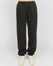 Pantalon de survêtement noir délavé à la pierre