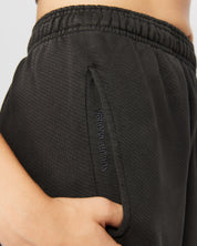 Pantalon de survêtement noir délavé à la pierre