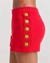 Smiley® Chenille Shorts, Red
