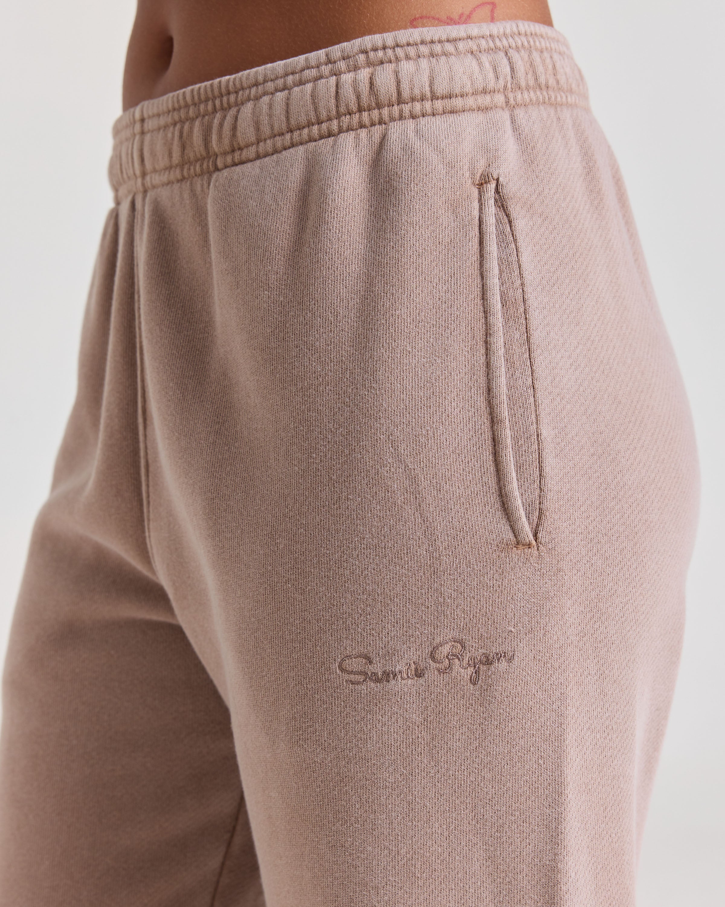 Stone Wash Sweatpants, Taupe