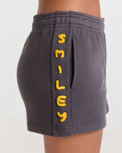 Smiley® Chenille Shorts, Charcoal