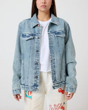 Wild Cherry Oversized Denim Jacket