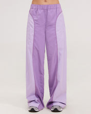 purple contrast nylon pant