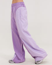 purple contrast nylon pant