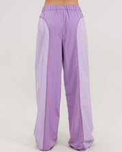 purple contrast nylon pant