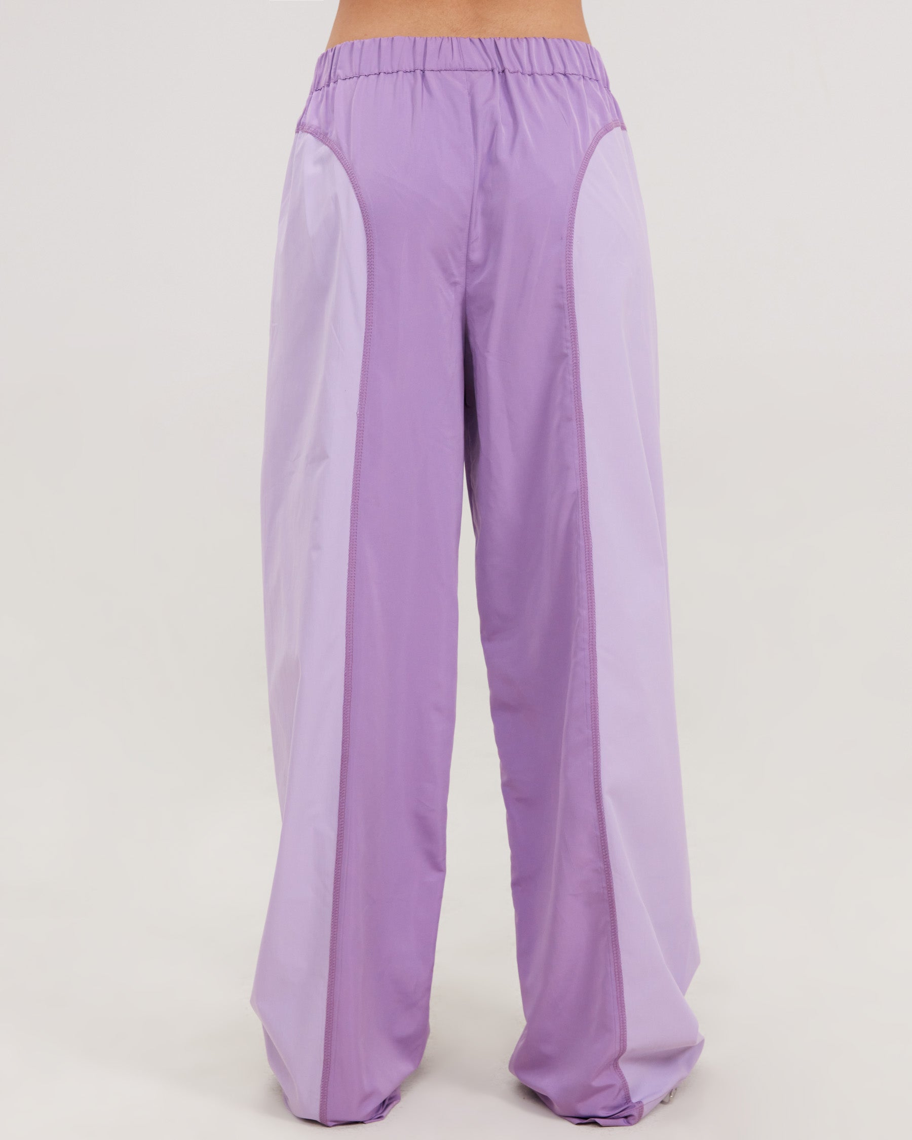 purple contrast nylon pant