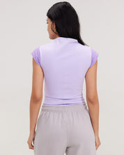 grape mock neck bodysuit