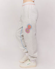 smiley face grey sweatpants