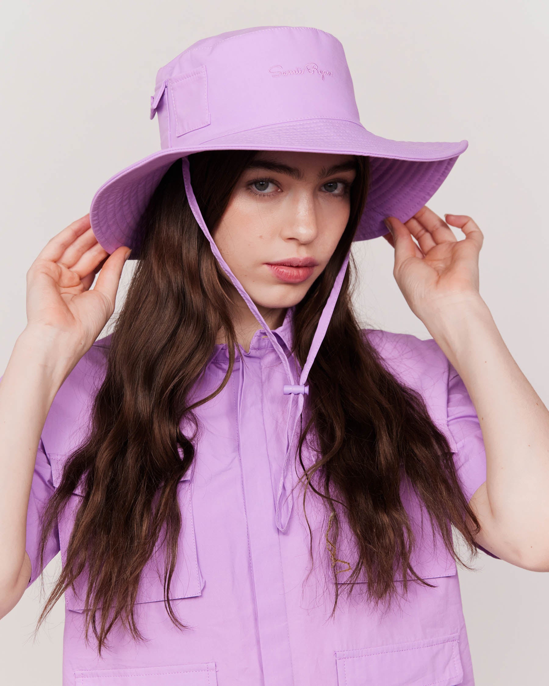 purple cargo hat