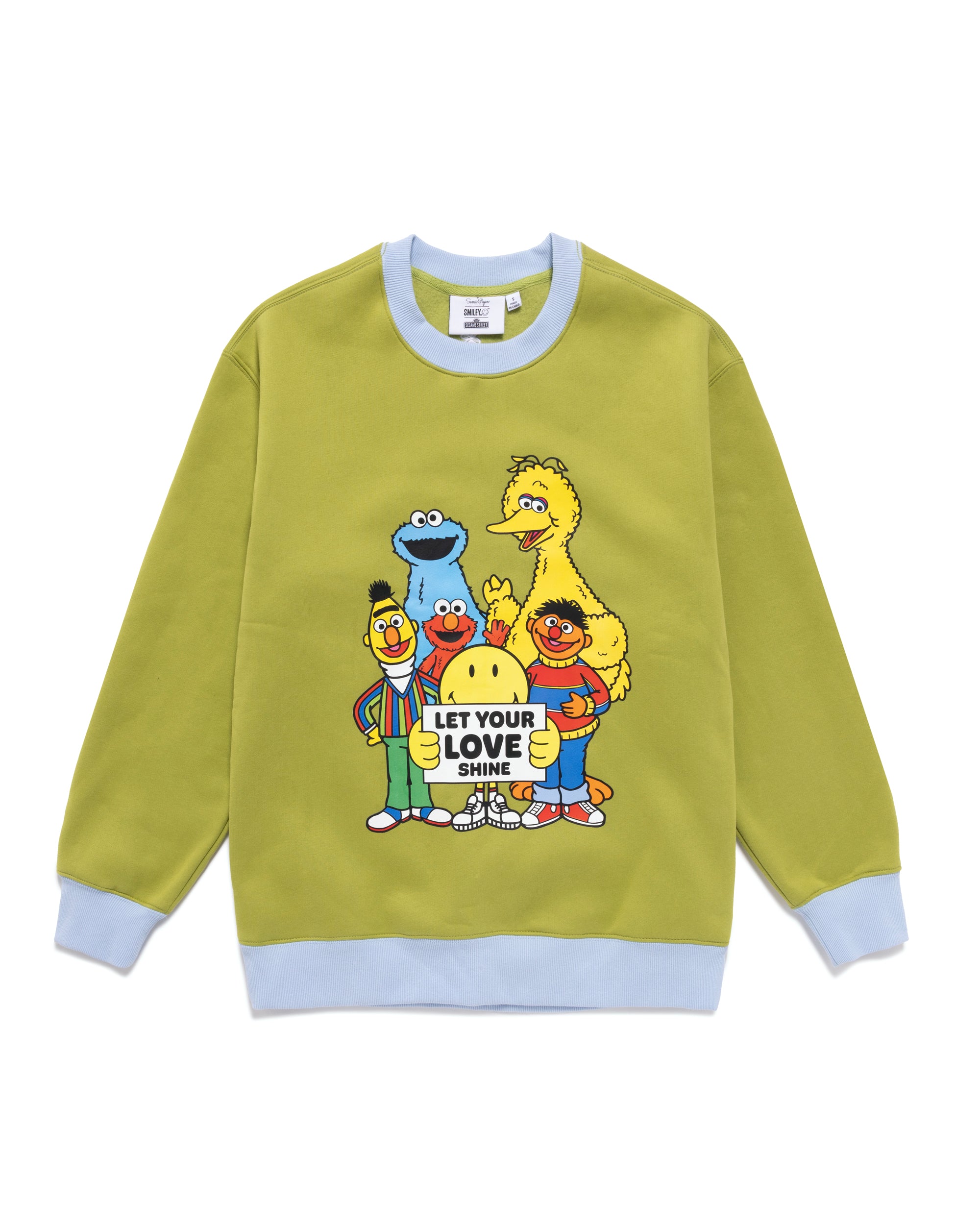 Smiley® Let Your Love Shine Crewneck, Green