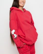 Snoopy & Woodstock Hoodie, Red