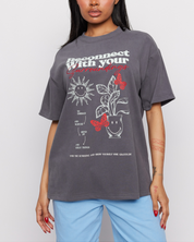 Smiley® Reconnect Oversized Tee, Grey