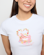 Life Is Sweet Baby Tee, White