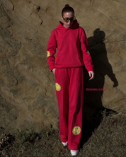 Smiley® Oversized Hoodie, Red