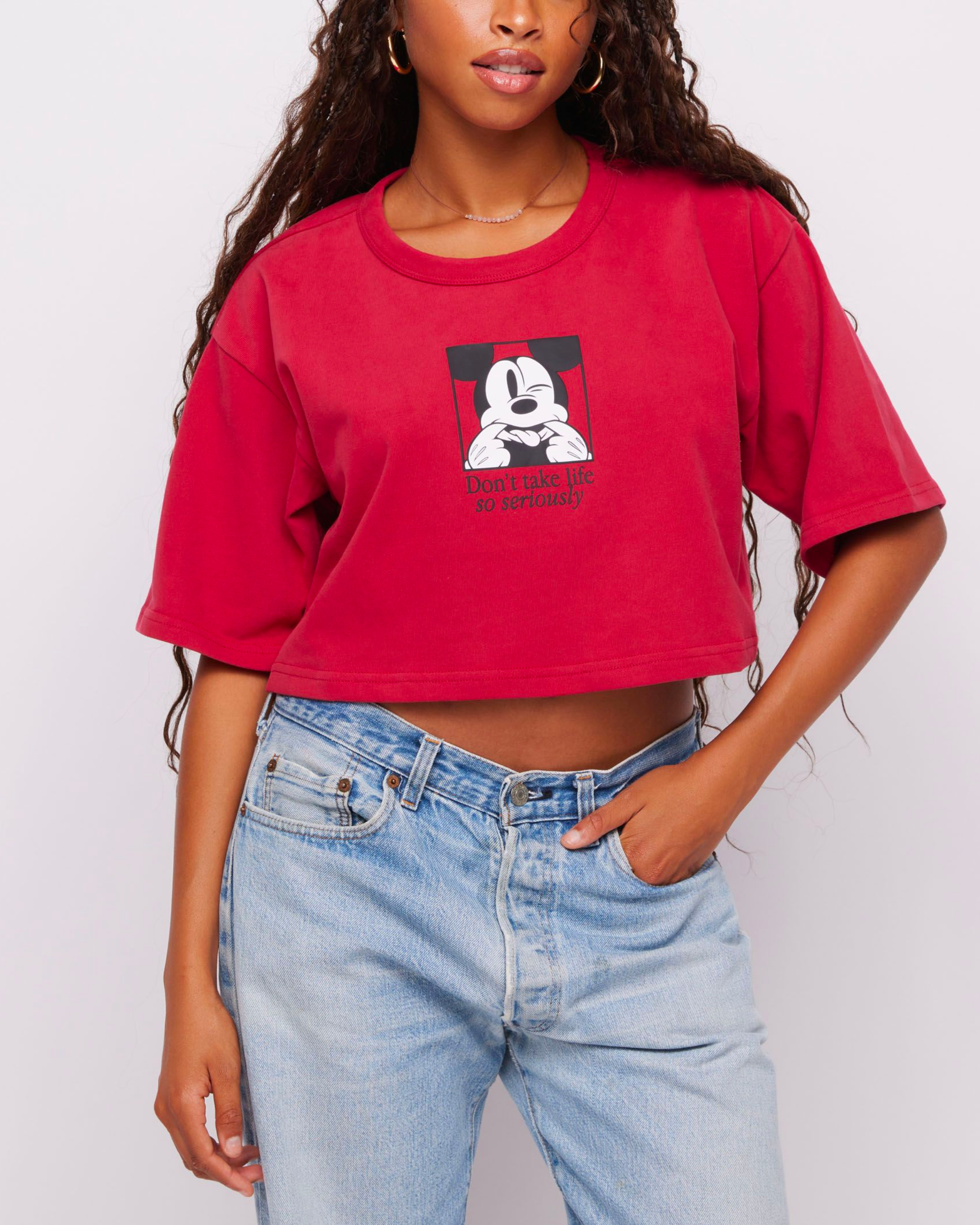 Disney Silly Mickey Mouse Crop Tee – Samii Ryan