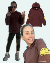 Smiley® Oversized Hoodie, Brown