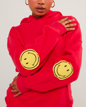 Smiley® Oversized Hoodie, Red