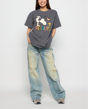 Peanuts Oversized Tee, Charcoal