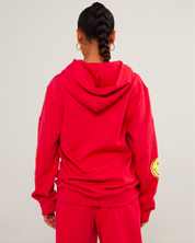 Smiley® Oversized Hoodie, Red