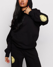 Smiley® Oversized Hoodie, Black