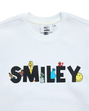 Sesame Street Smile Through It Waffle Crewneck, White