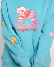 Happiness Looks Good On You Crewneck, Blue