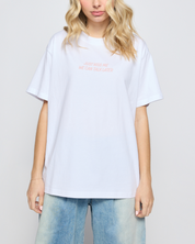 Sweethearts Just Kiss Me Oversized Tee, White