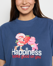 Happiness Looks Good On You Oversized Tee, Navy