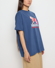 Happiness Looks Good On You Oversized Tee, Navy