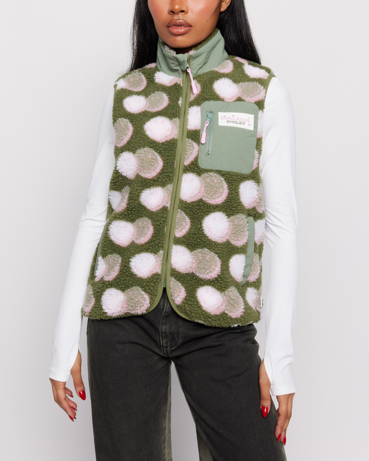 Smiley© Jacquard Sherpa Vest – Samii Ryan